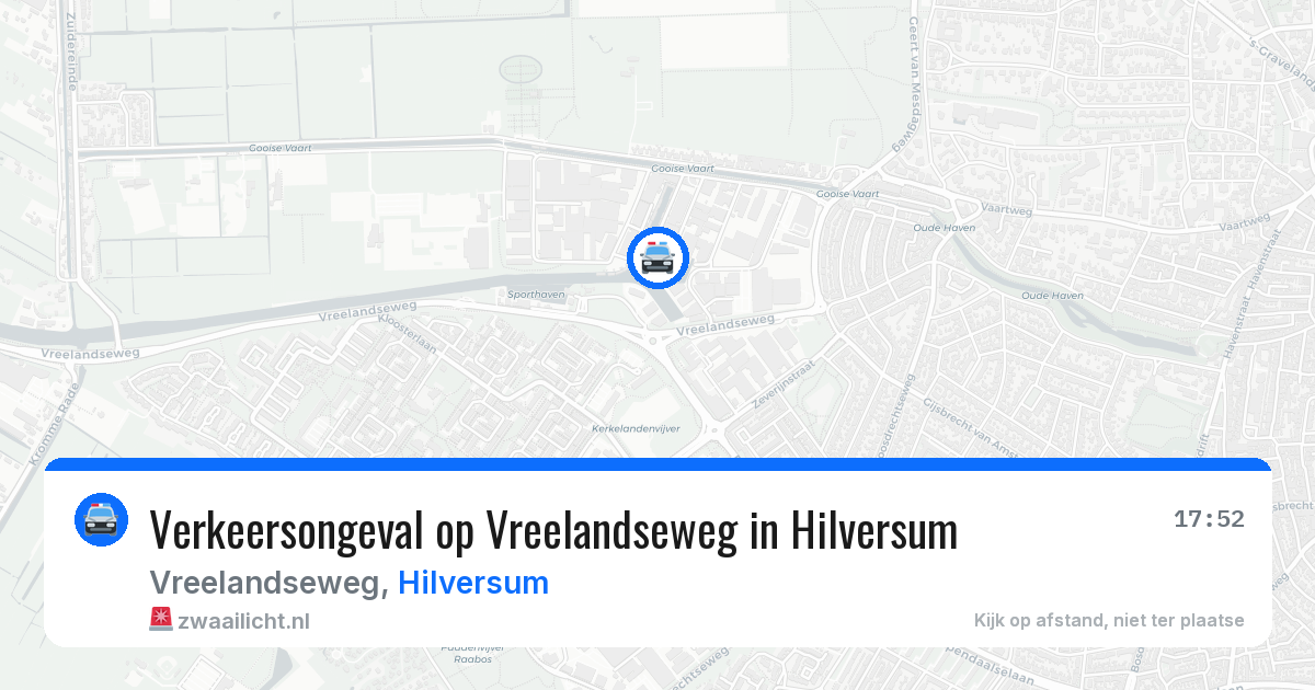 Verkeersongeval op Vreelandseweg in Hilversum — 22 mei 2026