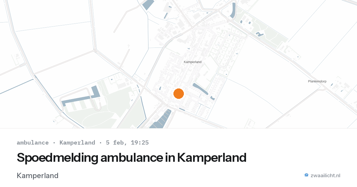 Spoedmelding ambulance in Kamperland — 5 feb 2026