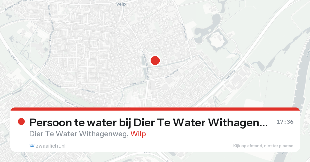 Persoon te water bij Dier Te Water Withagenweg in Wilp — 31 jan 2026