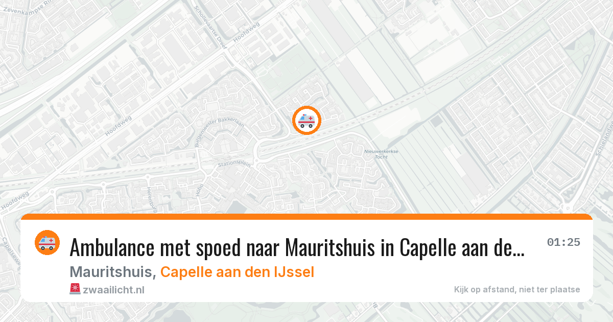 Ambulance met spoed naar Mauritshuis in Capelle aan den IJssel — 31 mrt 2026