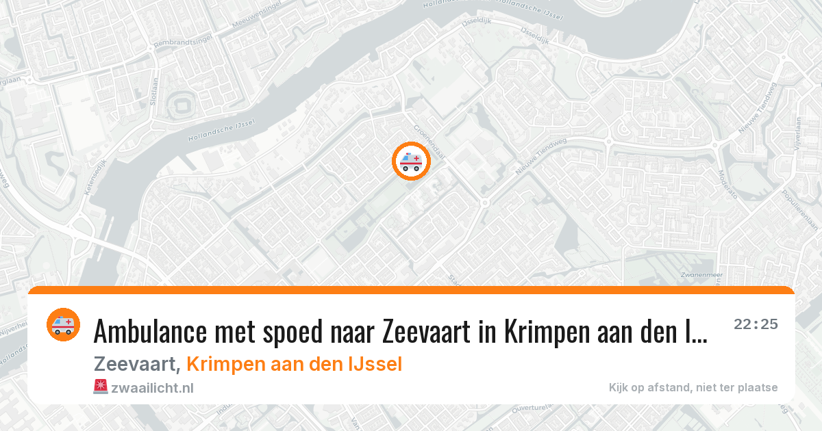 Ambulance met spoed naar Zeevaart in Krimpen aan den IJssel — 13 apr 2026