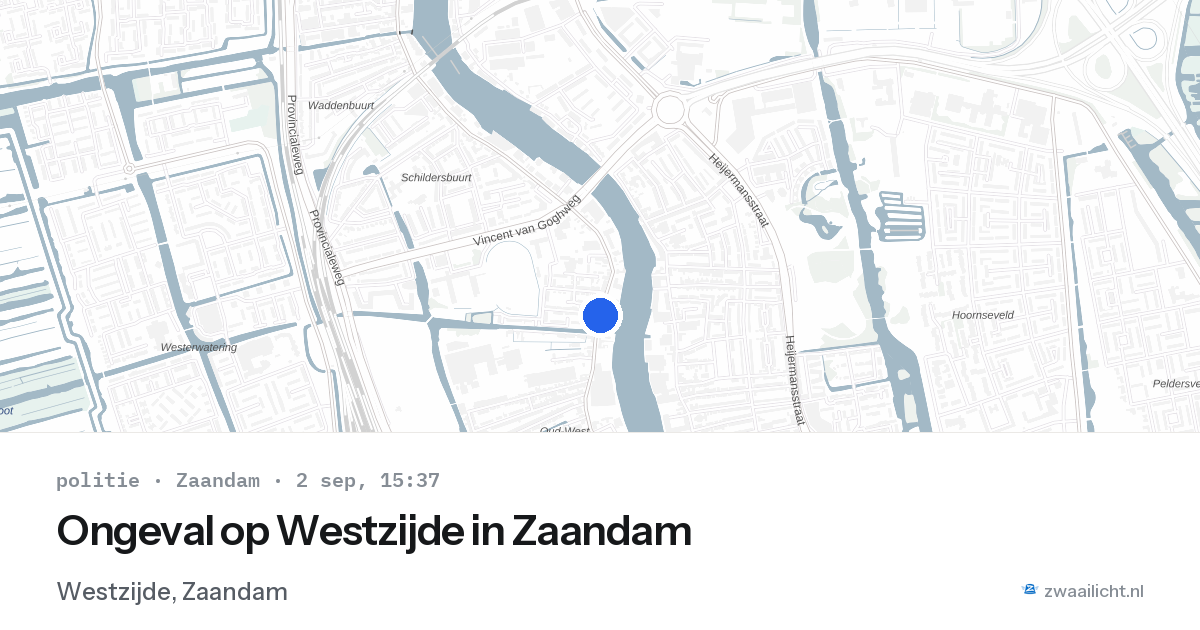 Ongeval op Westzijde in Zaandam — 2 sep 2026