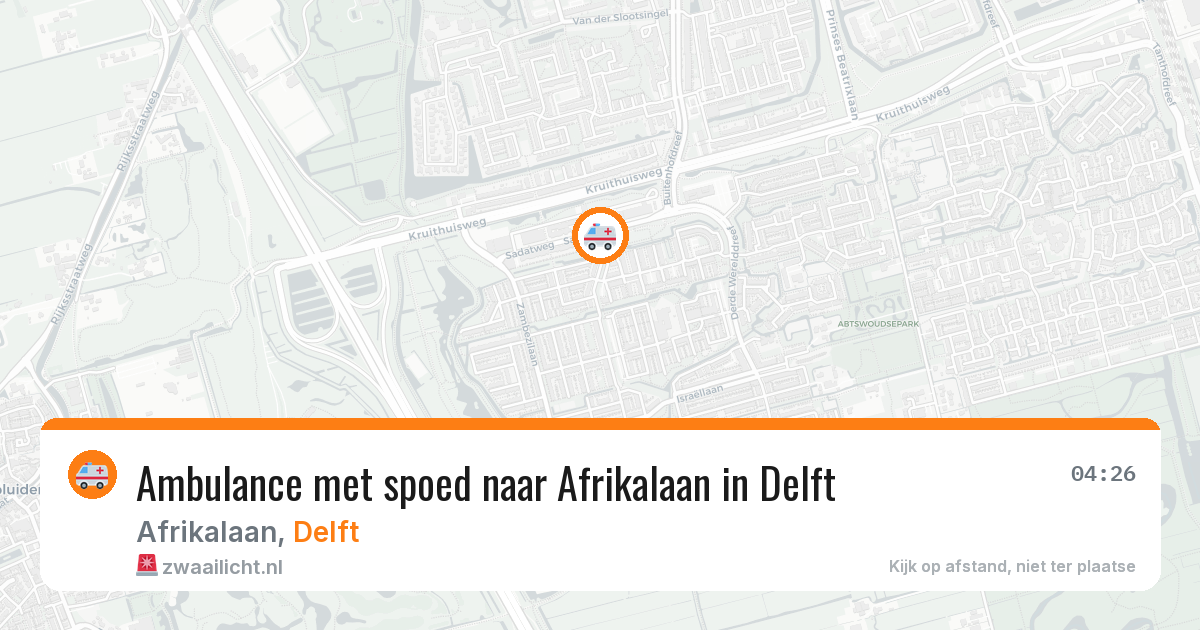 Ambulance met spoed naar Afrikalaan in Delft — 22 jan 2026