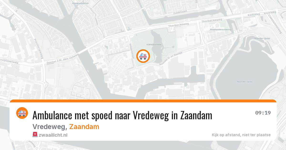 Ambulance met spoed naar Vredeweg in Zaandam — 5 mei 2026
