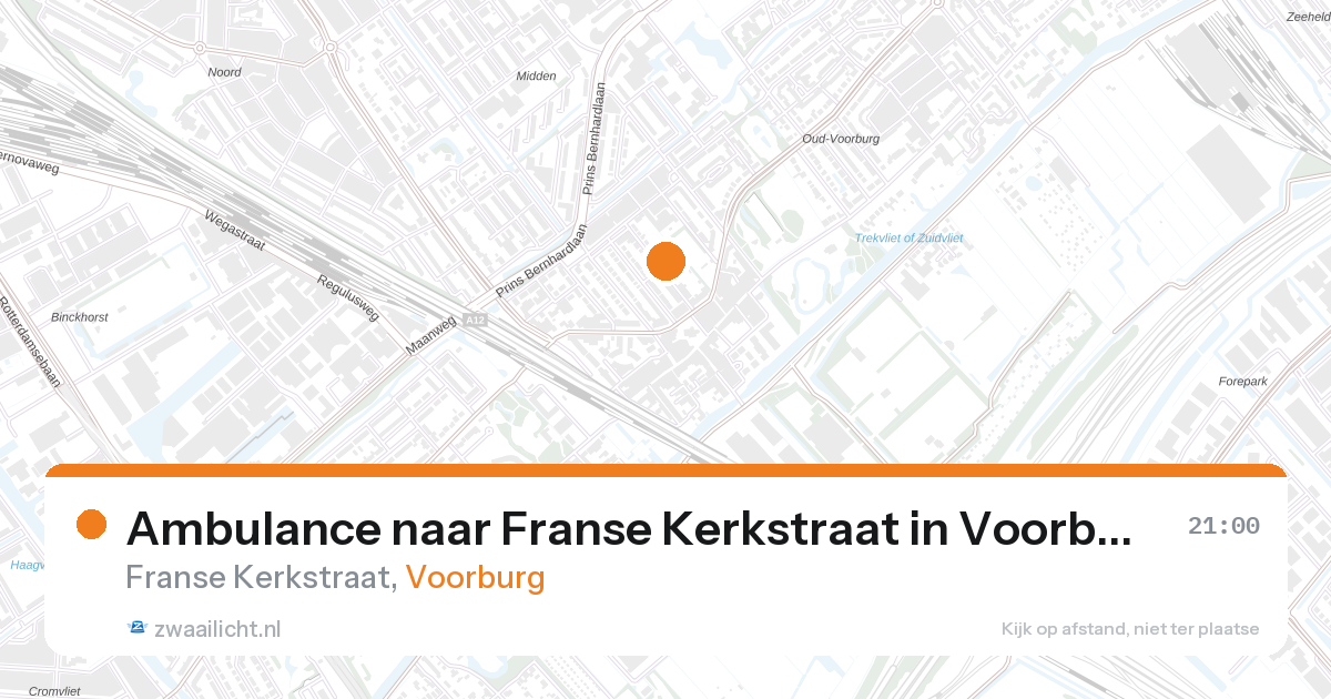 Ambulance naar Franse Kerkstraat in Voorburg — 27 aug 2026