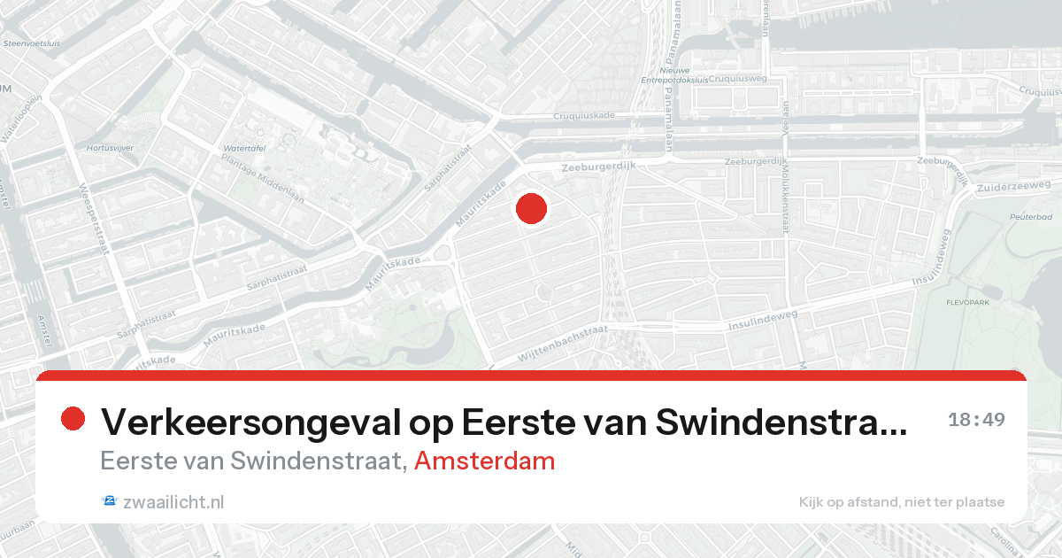 Verkeersongeval op Eerste van Swindenstraat in Amsterdam — 23 aug 2026