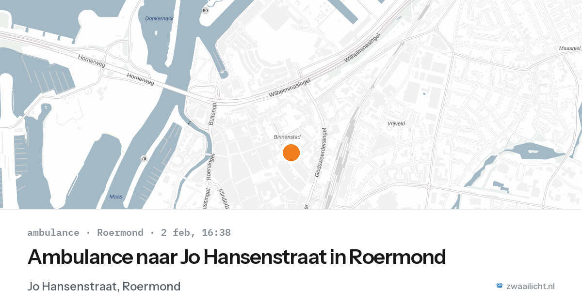 Ambulance naar Jo Hansenstraat in Roermond — 2 feb 2026