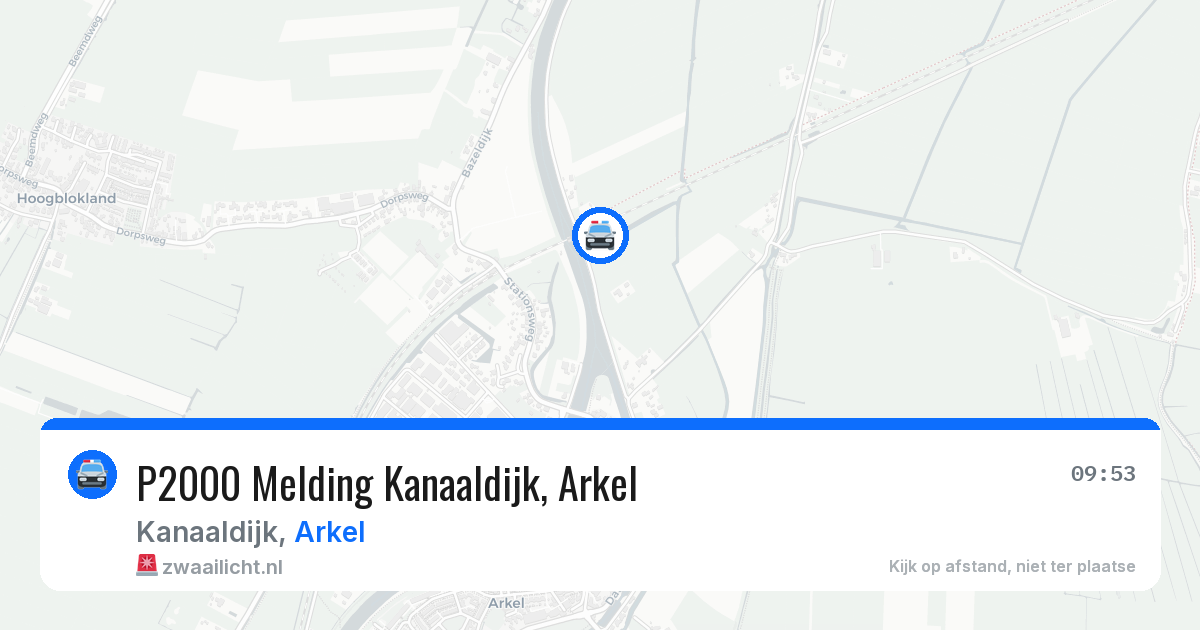 P2000 Melding Kanaaldijk, Arkel — 27 feb 2026