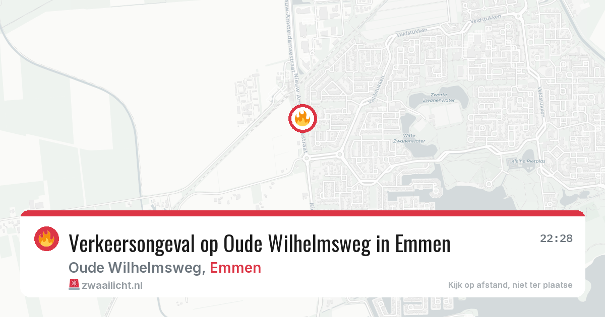 Verkeersongeval op Oude Wilhelmsweg in Emmen — 23 mrt 2026