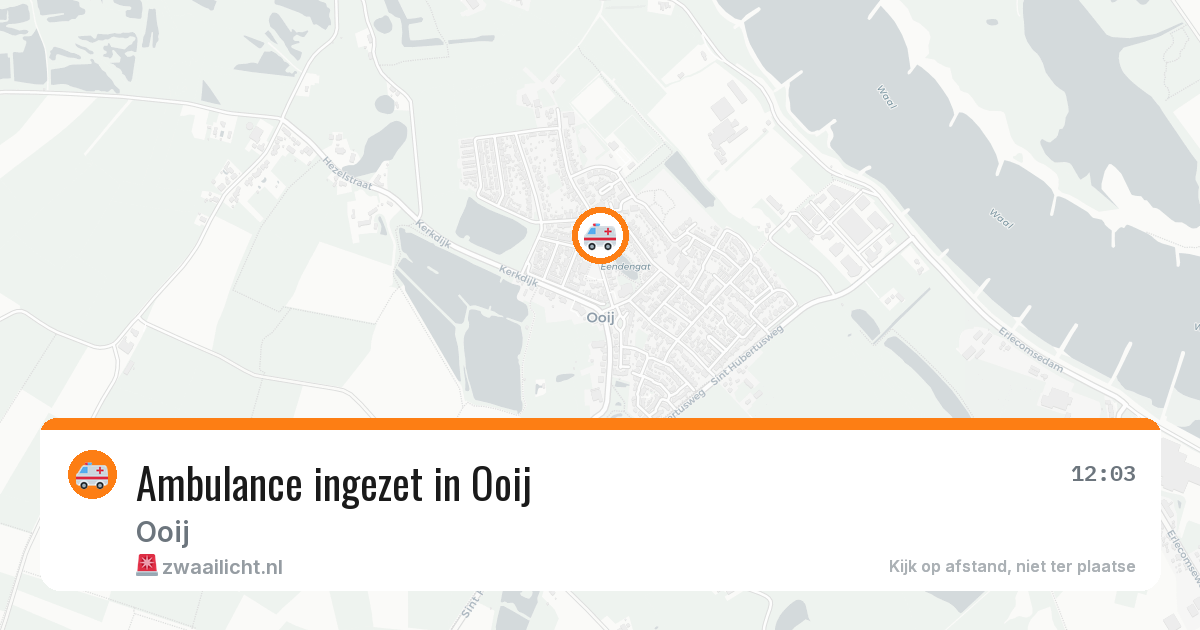 Ambulance ingezet in Ooij — 12 mei 2026