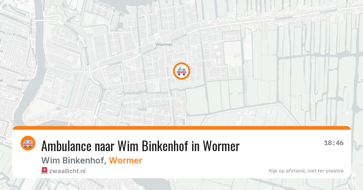 Ambulance naar Wim Binkenhof in Wormer — 6 mei 2026