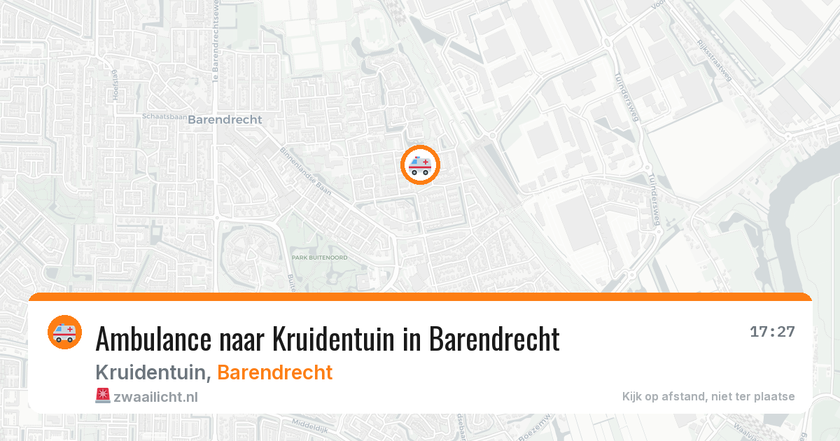 Ambulance naar Kruidentuin in Barendrecht — 2 jul 2026
