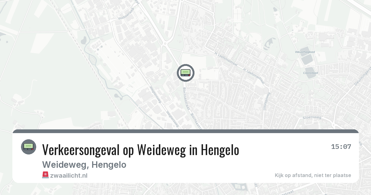 Verkeersongeval op Weideweg in Hengelo — 29 jan 2026