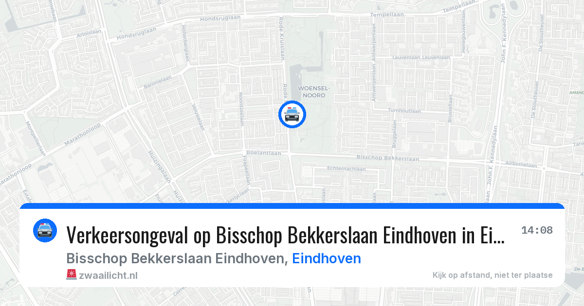 Verkeersongeval op Bisschop Bekkerslaan Eindhoven in Eindhoven — 20 mrt 2026