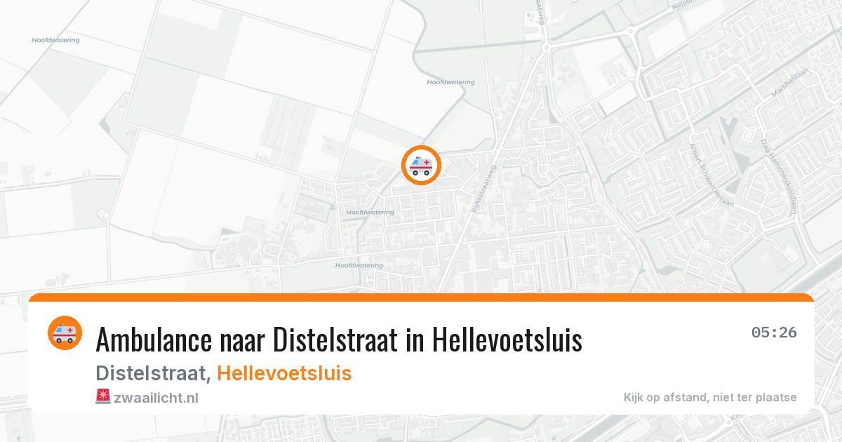 Ambulance naar Distelstraat in Hellevoetsluis — 25 apr 2026