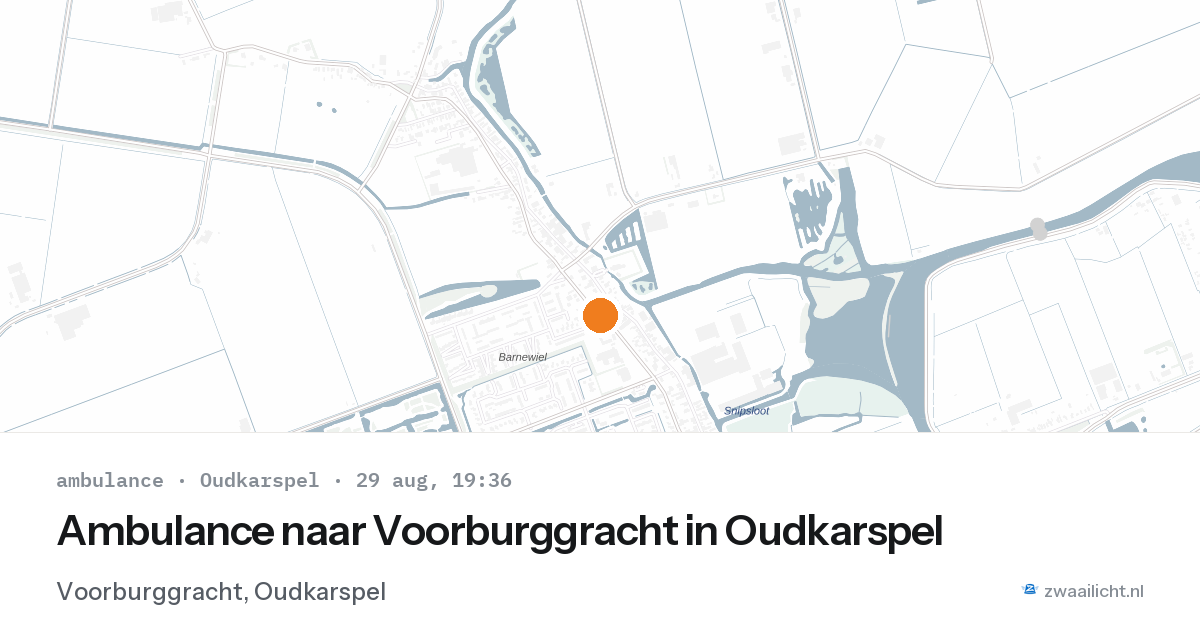 Ambulance naar Voorburggracht in Oudkarspel — 29 aug 2026