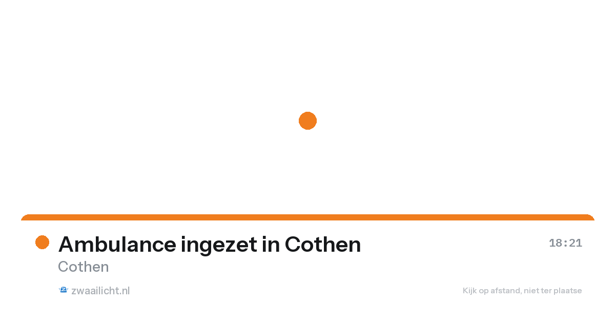 Ambulance ingezet in Cothen — 15 aug 2026