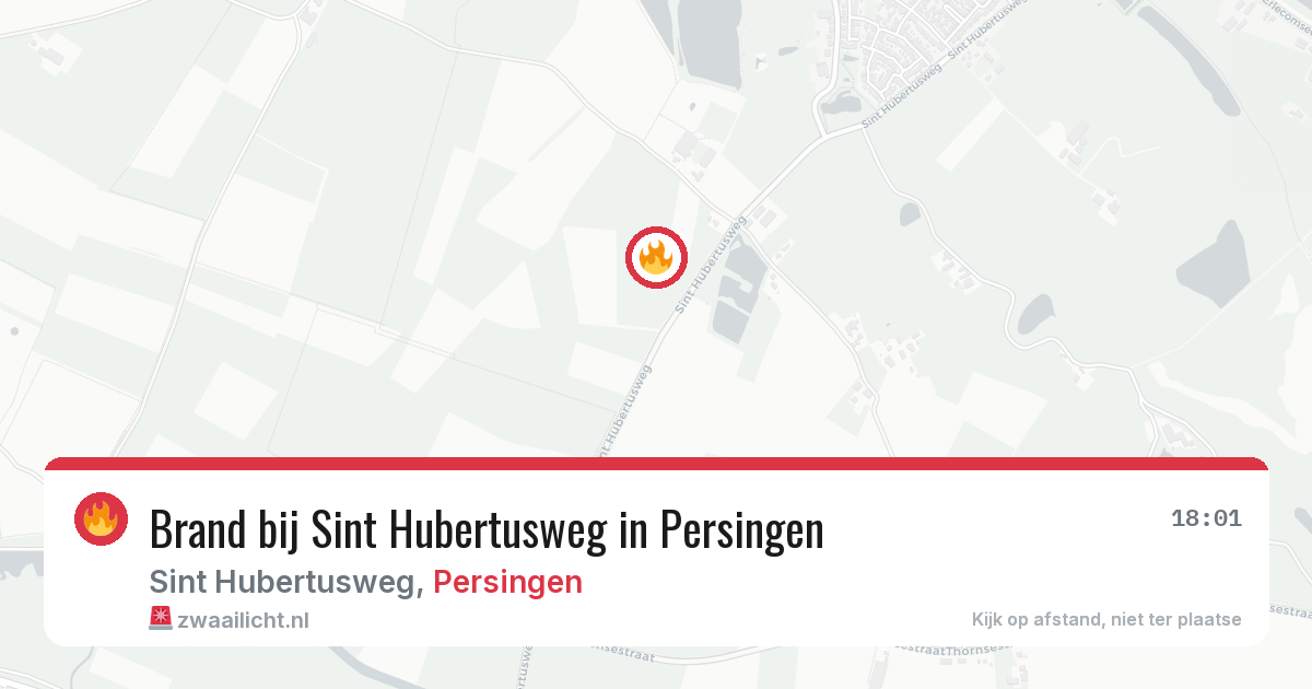Brand bij Sint Hubertusweg in Persingen — 27 apr 2026