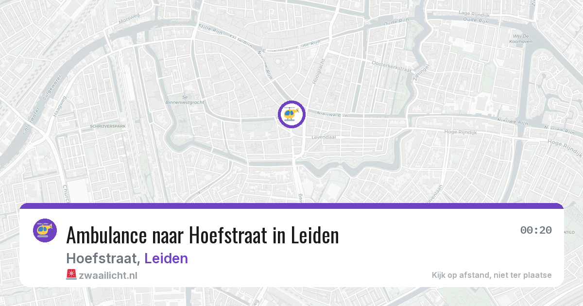 Ambulance naar Hoefstraat in Leiden — 11 apr 2026