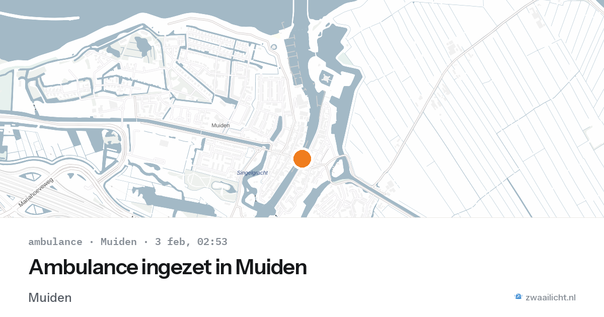 Ambulance ingezet in Muiden — 3 feb 2026