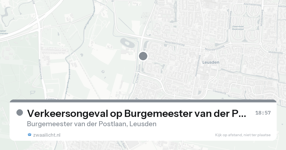 Verkeersongeval op Burgemeester van der Postlaan in Leusden — 31 jan 2026