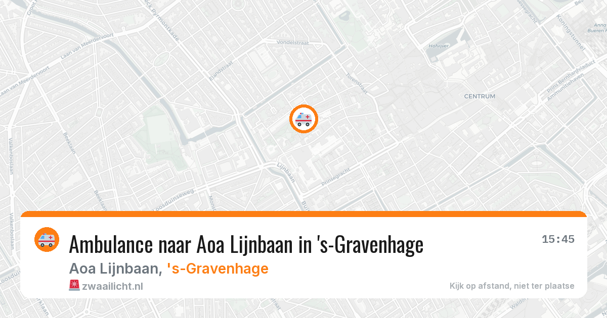 Ambulance naar Aoa Lijnbaan in 's-Gravenhage — 2 feb 2026