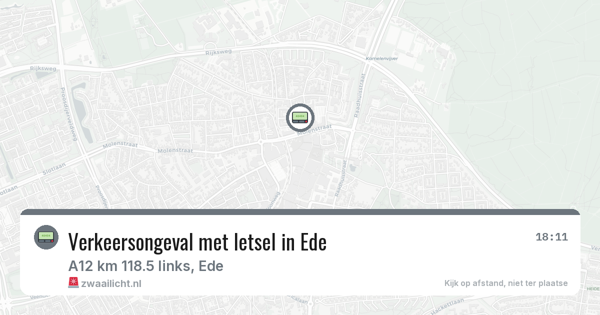Verkeersongeval met letsel in Ede — 17 apr 2026