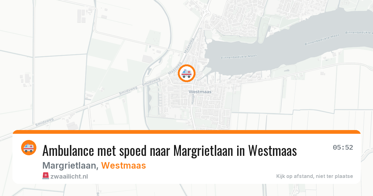 Ambulance met spoed naar Margrietlaan in Westmaas — 13 mei 2026