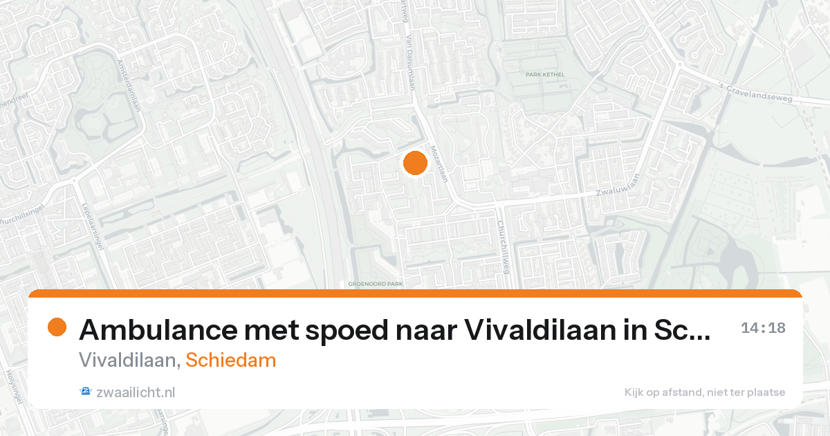 Ambulance met spoed naar Vivaldilaan in Schiedam — 20 aug 2026