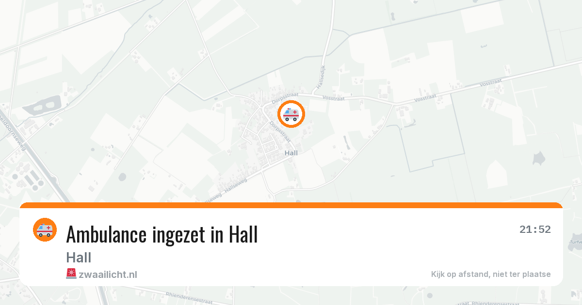 Ambulance ingezet in Hall — 9 apr 2026