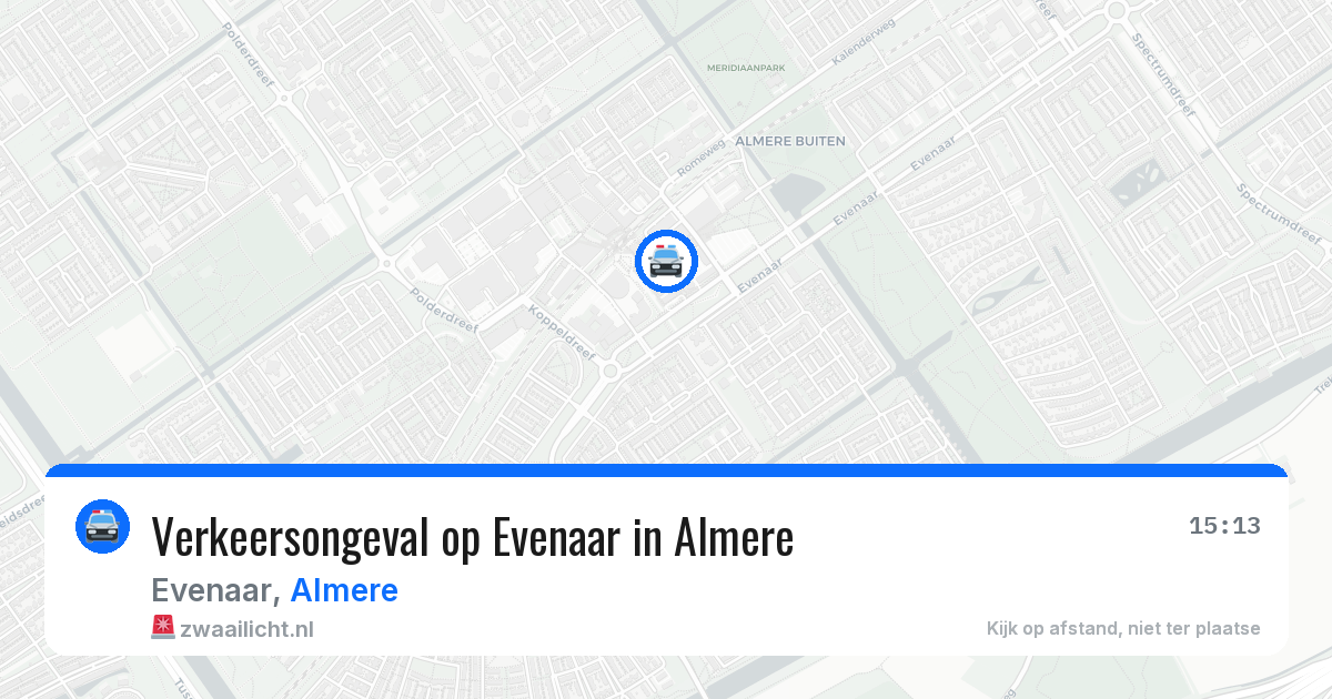 Verkeersongeval op Evenaar in Almere — 4 apr 2026