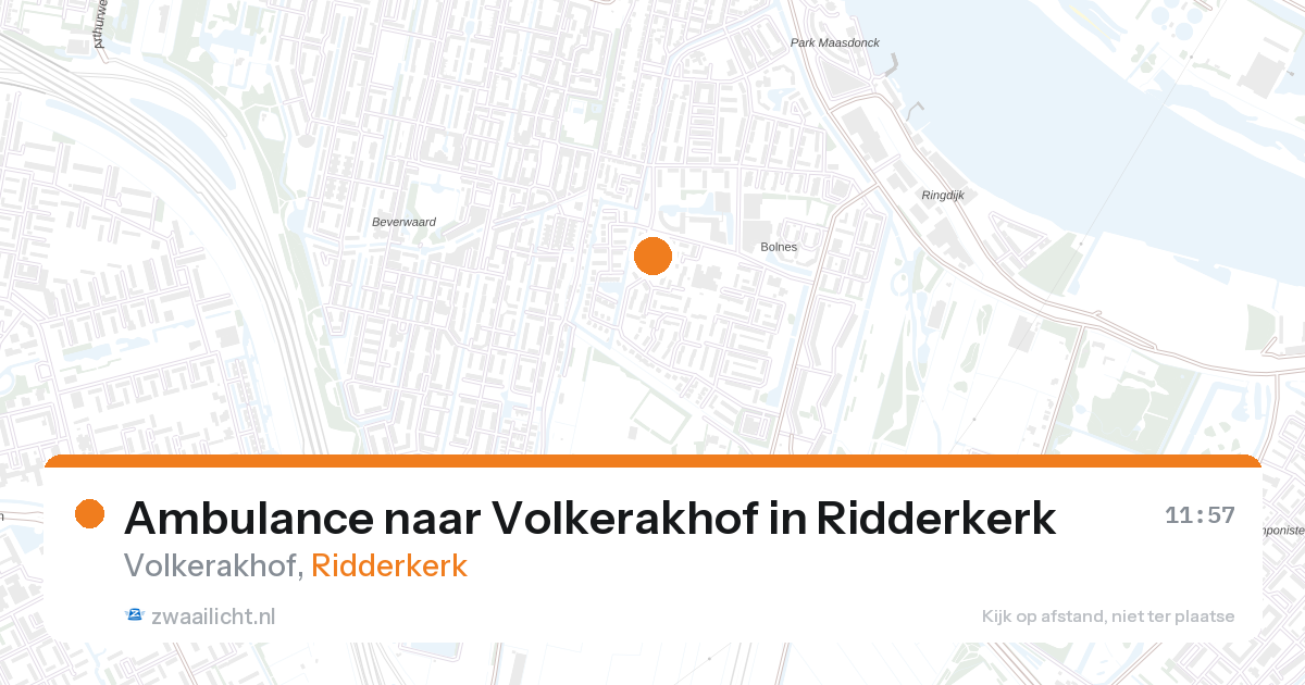 Ambulance naar Volkerakhof in Ridderkerk — 18 jul 2026