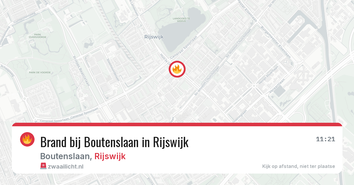 Brand bij Boutenslaan in Rijswijk — 24 jun 2026