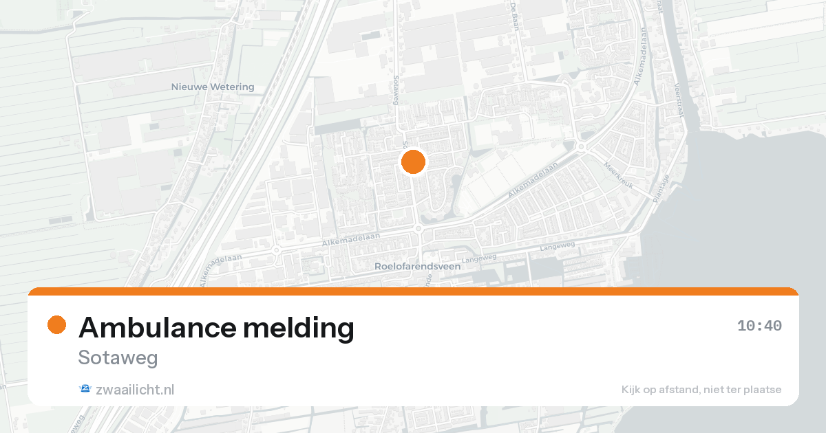 Ambulance melding — 24 mei 2026