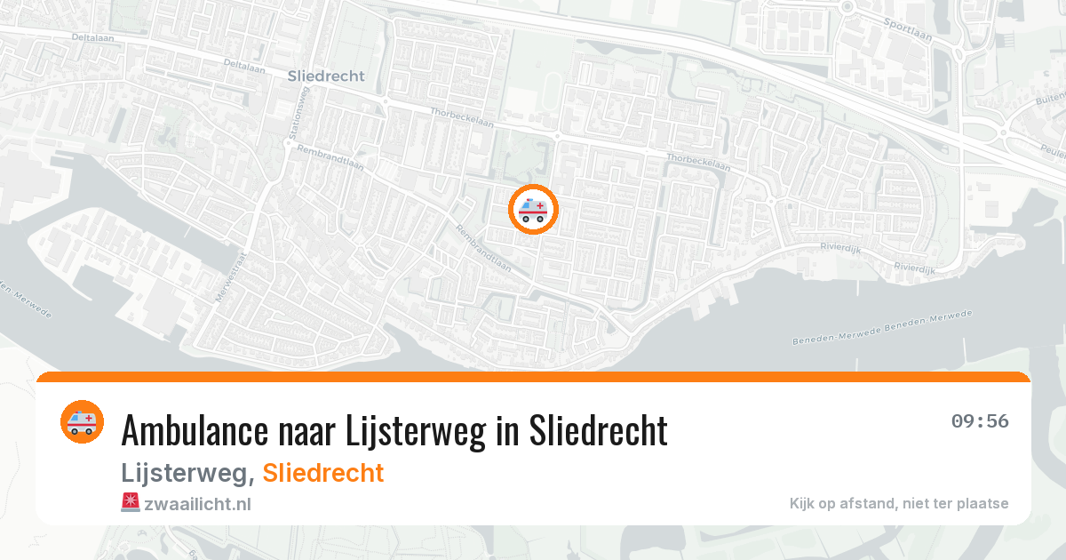 Ambulance naar Lijsterweg in Sliedrecht — 11 jul 2026