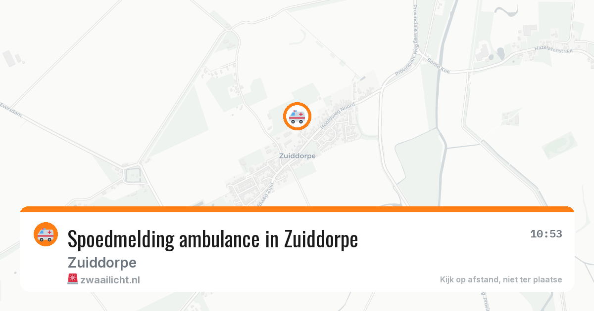 Spoedmelding ambulance in Zuiddorpe — 7 apr 2026