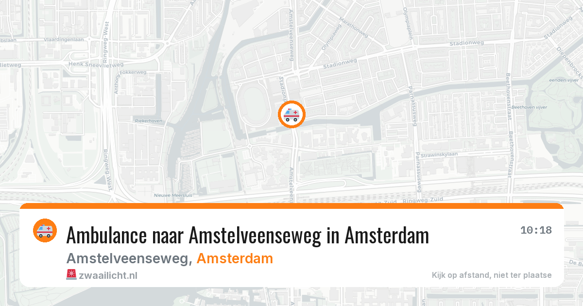Ambulance naar Amstelveenseweg in Amsterdam — 13 aug 2026