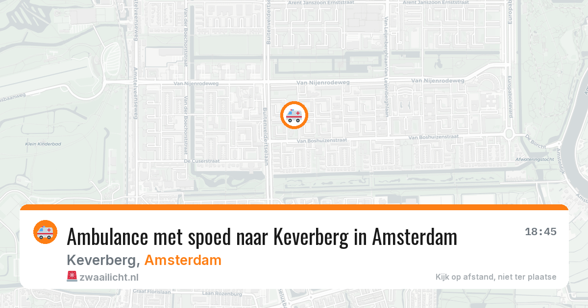 Ambulance met spoed naar Keverberg in Amsterdam — 12 aug 2026