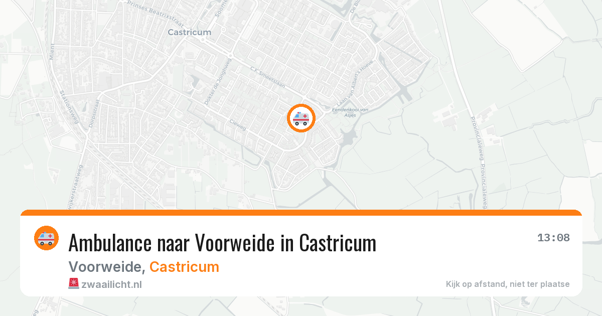 Ambulance naar Voorweide in Castricum — 22 jul 2026