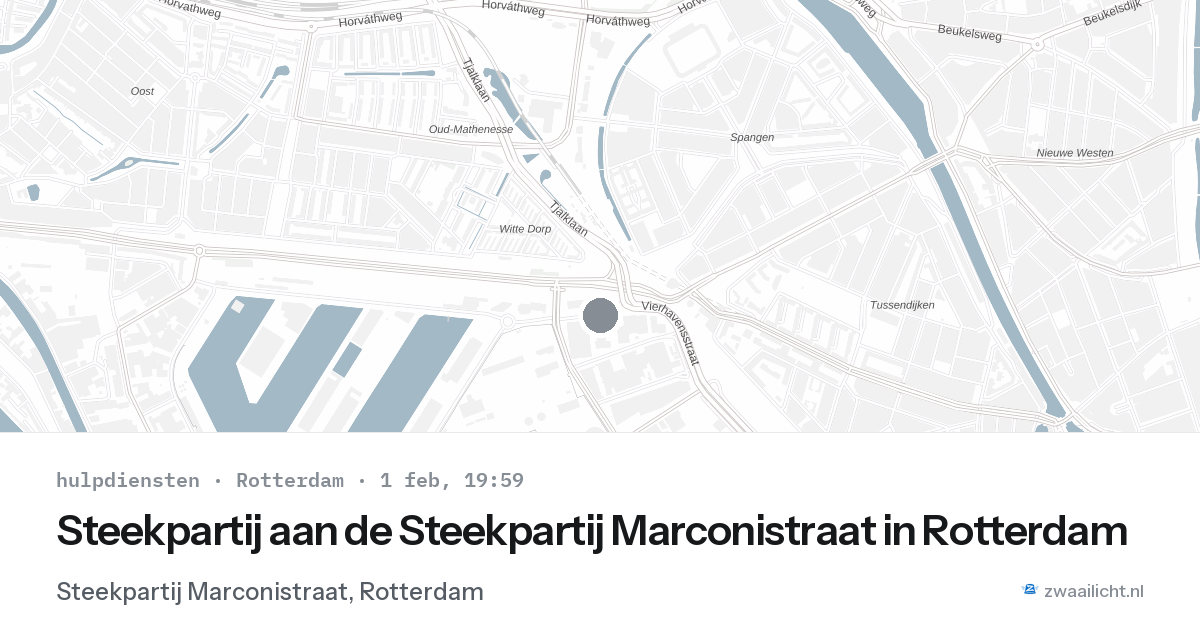 Steekpartij aan de Steekpartij Marconistraat in Rotterdam — 1 feb 2026