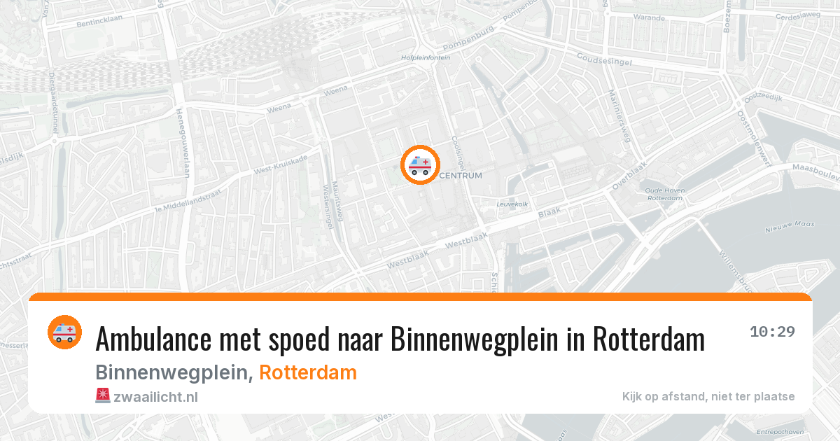 Ambulance met spoed naar Binnenwegplein in Rotterdam — 23 mei 2026