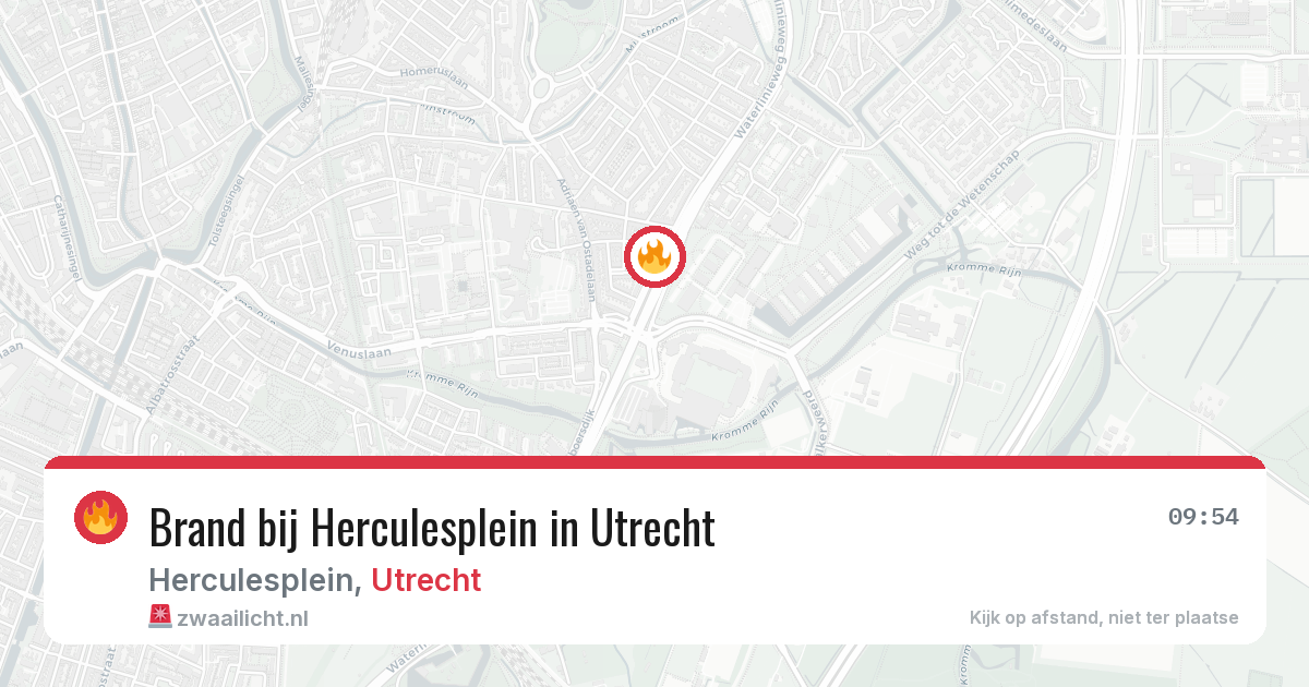 Brand bij Herculesplein in Utrecht — 19 jun 2026