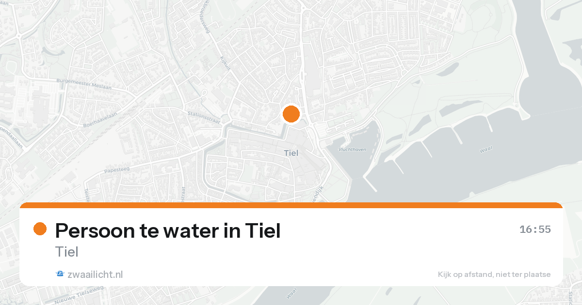 Persoon te water in Tiel — 27 jun 2026