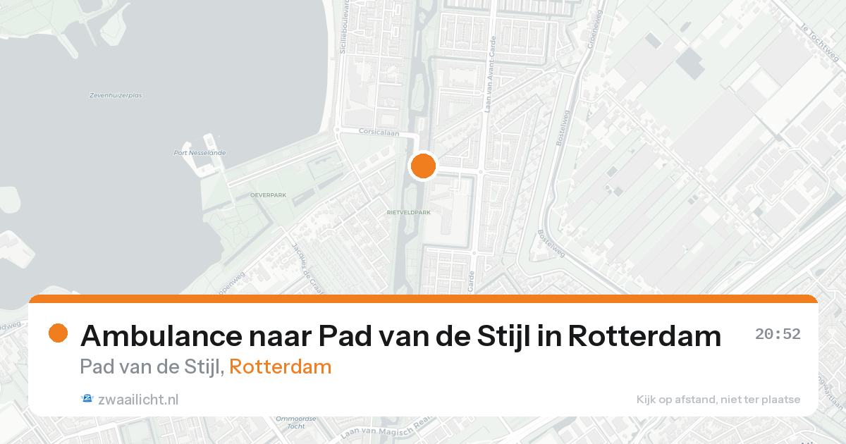 Ambulance naar Pad van de Stijl in Rotterdam — 17 aug 2026