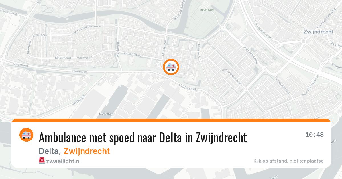 Ambulance met spoed naar Delta in Zwijndrecht — 26 mei 2026
