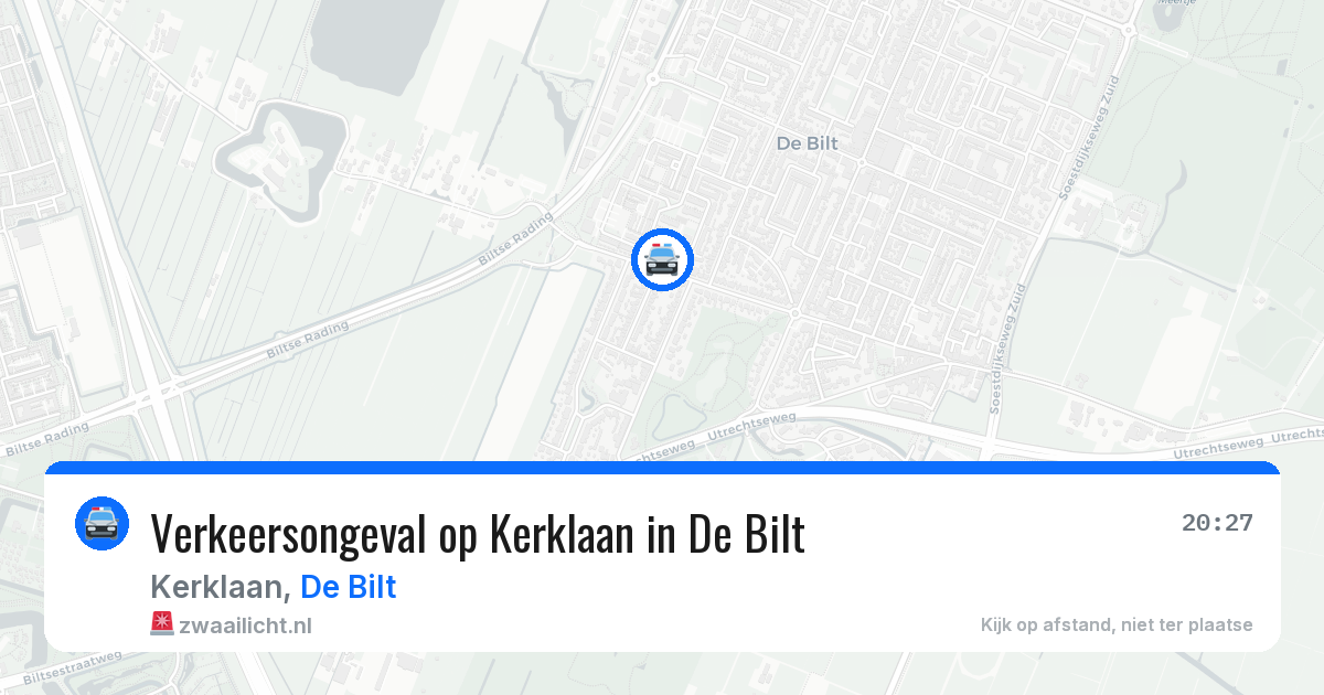 Verkeersongeval op Kerklaan in De Bilt — 16 jul 2026
