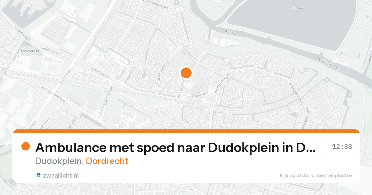 Ambulance met spoed naar Dudokplein in Dordrecht — 24 aug 2026