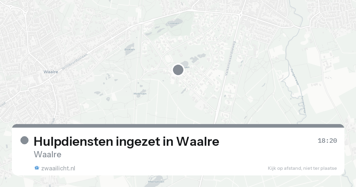 Hulpdiensten ingezet in Waalre — 31 jan 2026 | 🚨 Zwaailicht.nl