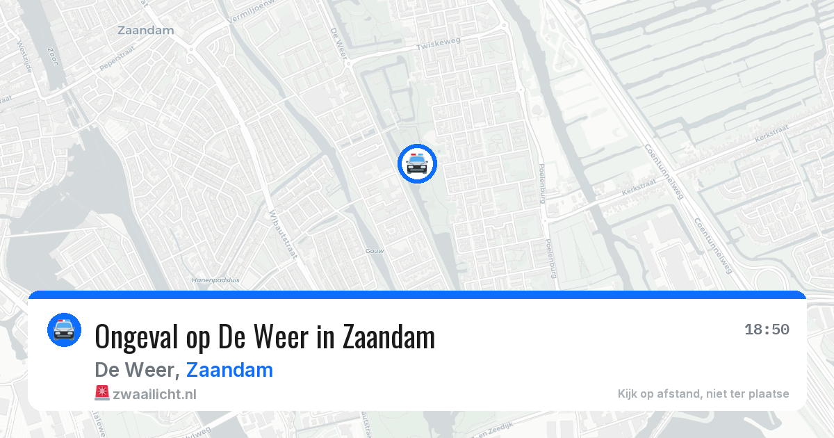 Ongeval op De Weer in Zaandam — 7 mei 2026
