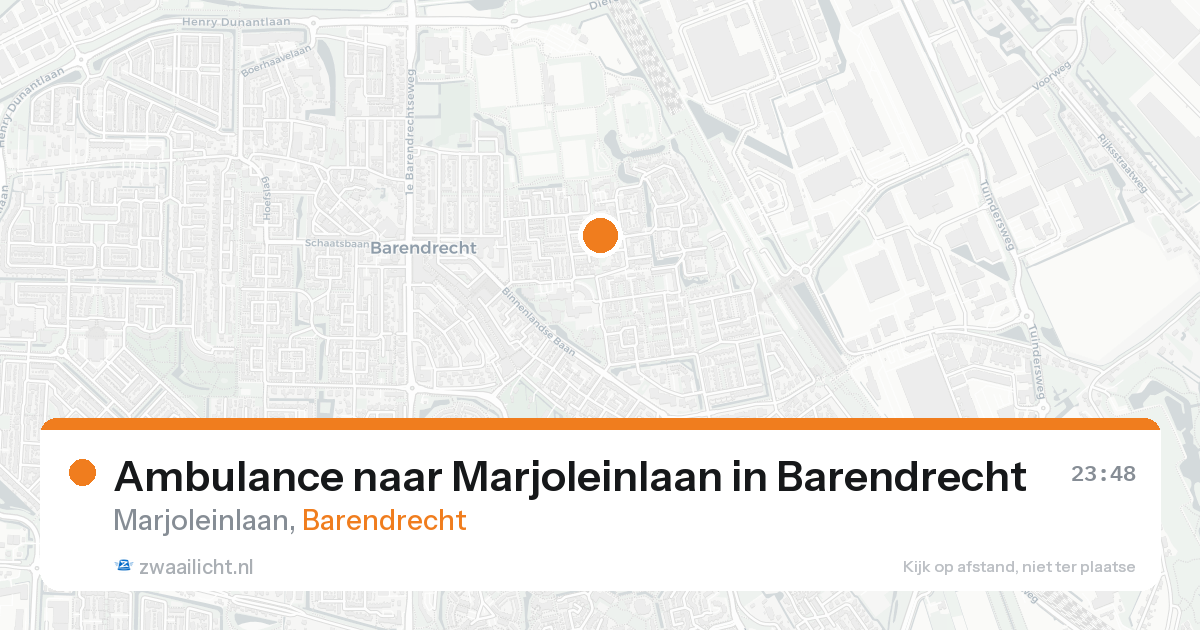Ambulance naar Marjoleinlaan in Barendrecht — 16 aug 2026